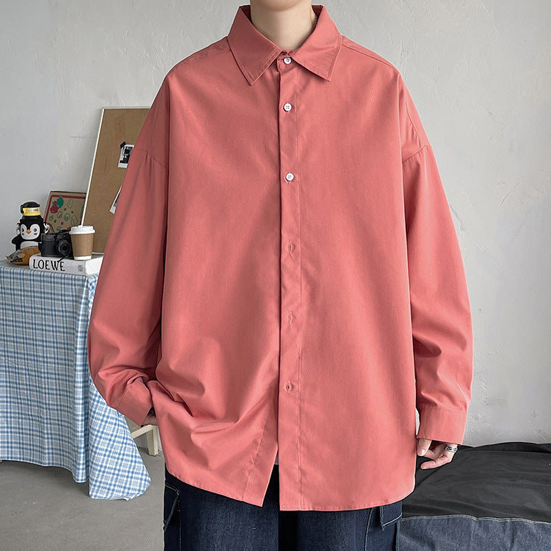 Men's lightweight overshirt shirt jacket made of cotton blend with concealed button placket, dropped shoulder and rounded hem Mune Fashion