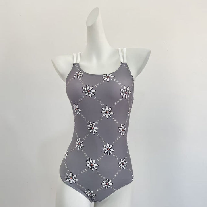 Ladies' one-piece swimsuit with floral pattern and adjustable straps Mune Fashion