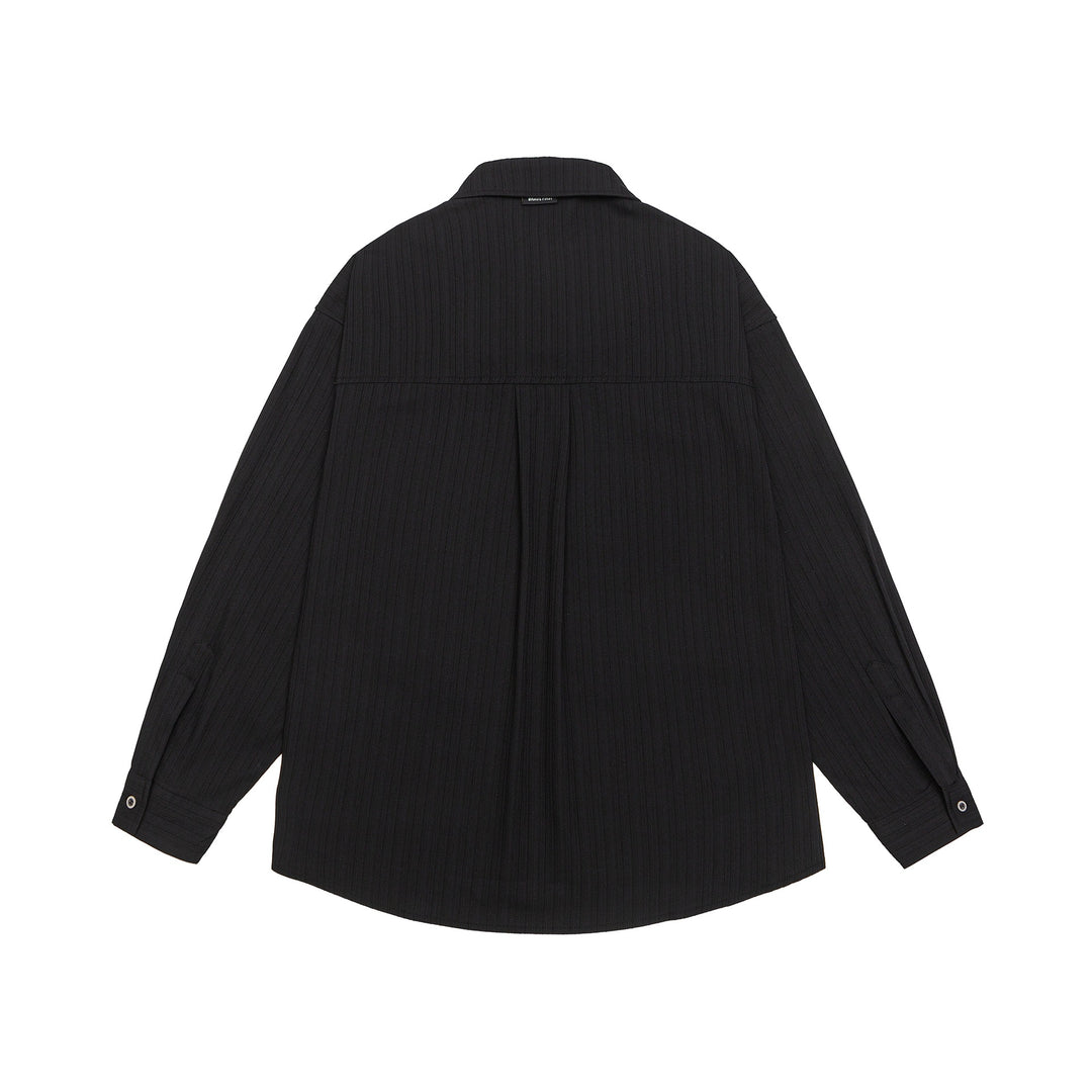 Unisex Oversize shirt with fine ribbed texture, breast pocket and Kent collar Mune Fashion
