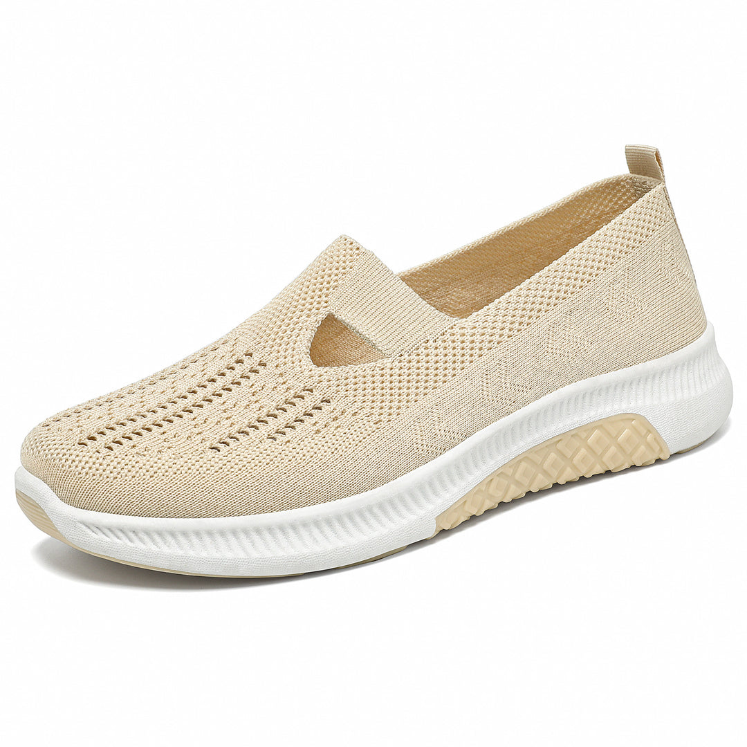 Women's nano elastic knit slippers with perforated breathable mesh and cushioning lightweight sole Mune Fashion