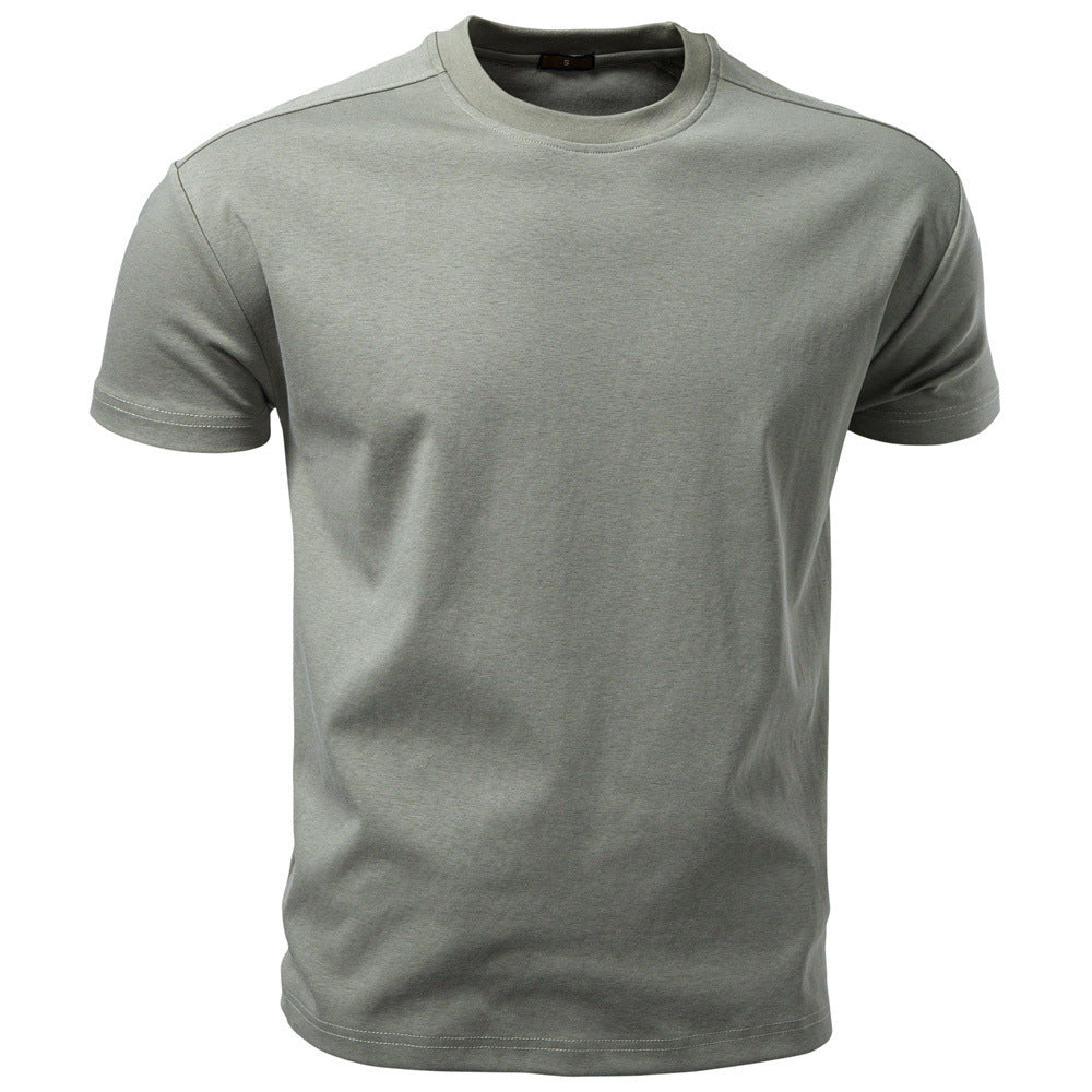 Men's nano classic cotton jersey round neck shirt with reinforced collar Mune Fashion