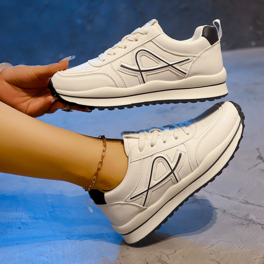 Women's lightweight city sneakers with elevated profile, shock-absorbing EVA midsole, and non-slip rubber outsole Mune Fashion