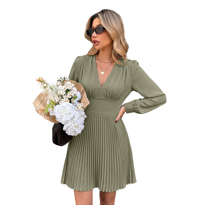 Ladies Pleated Skirt Dress Mune Fashion