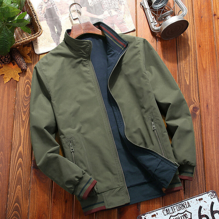 Men's Stylish Transitional Jacket with High Closed Collar Mune Fashion