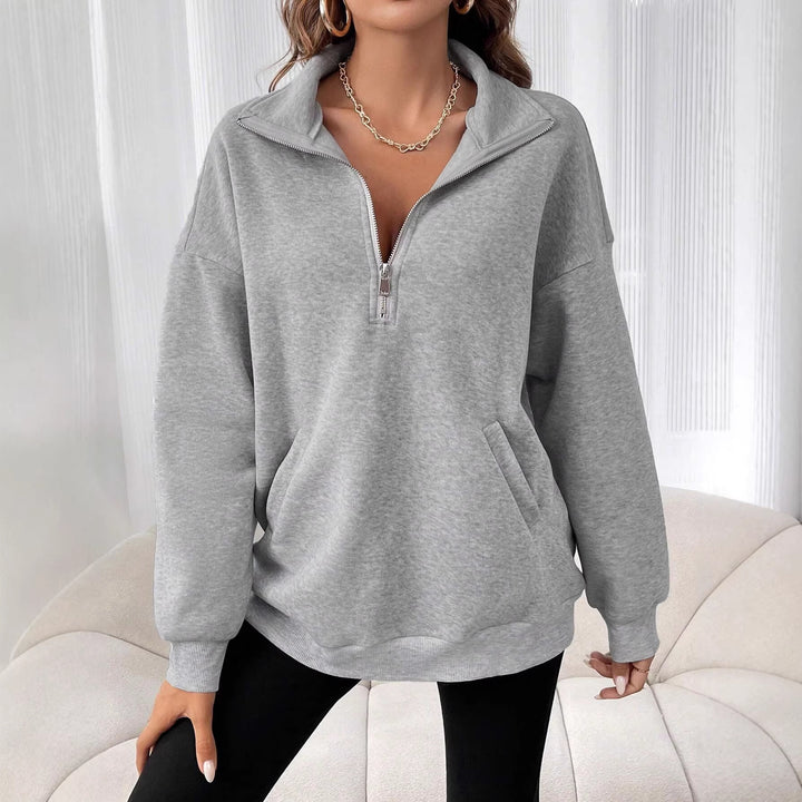 Ladies Stylish Puffer Sweater with Stand-Up Collar Mune Fashion