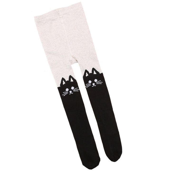 Girls Leggings with Cat Design Mune Fashion
