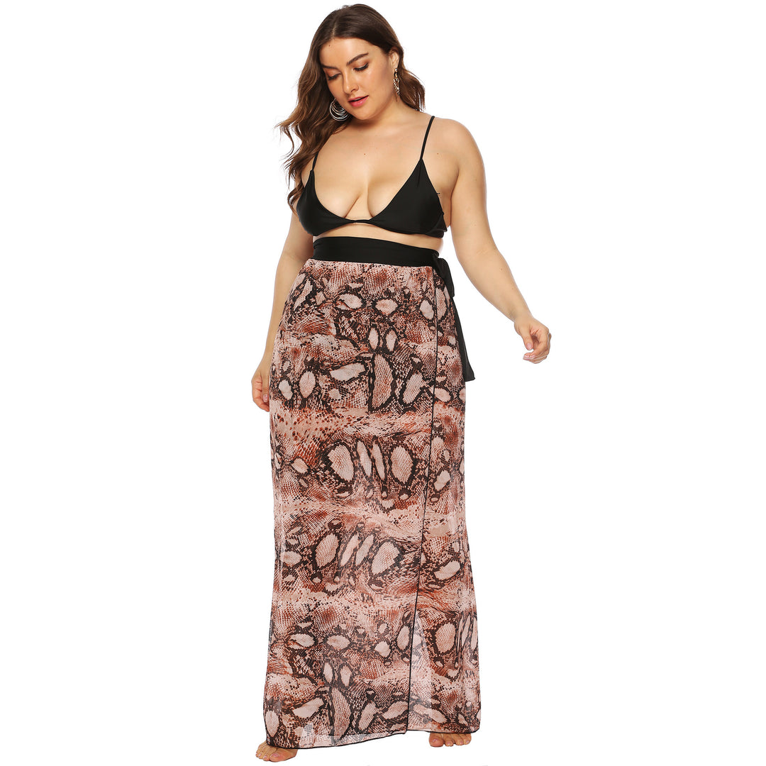 Ladies Beach Kimono made of transparent fabric with trendy snake print Mune Fashion