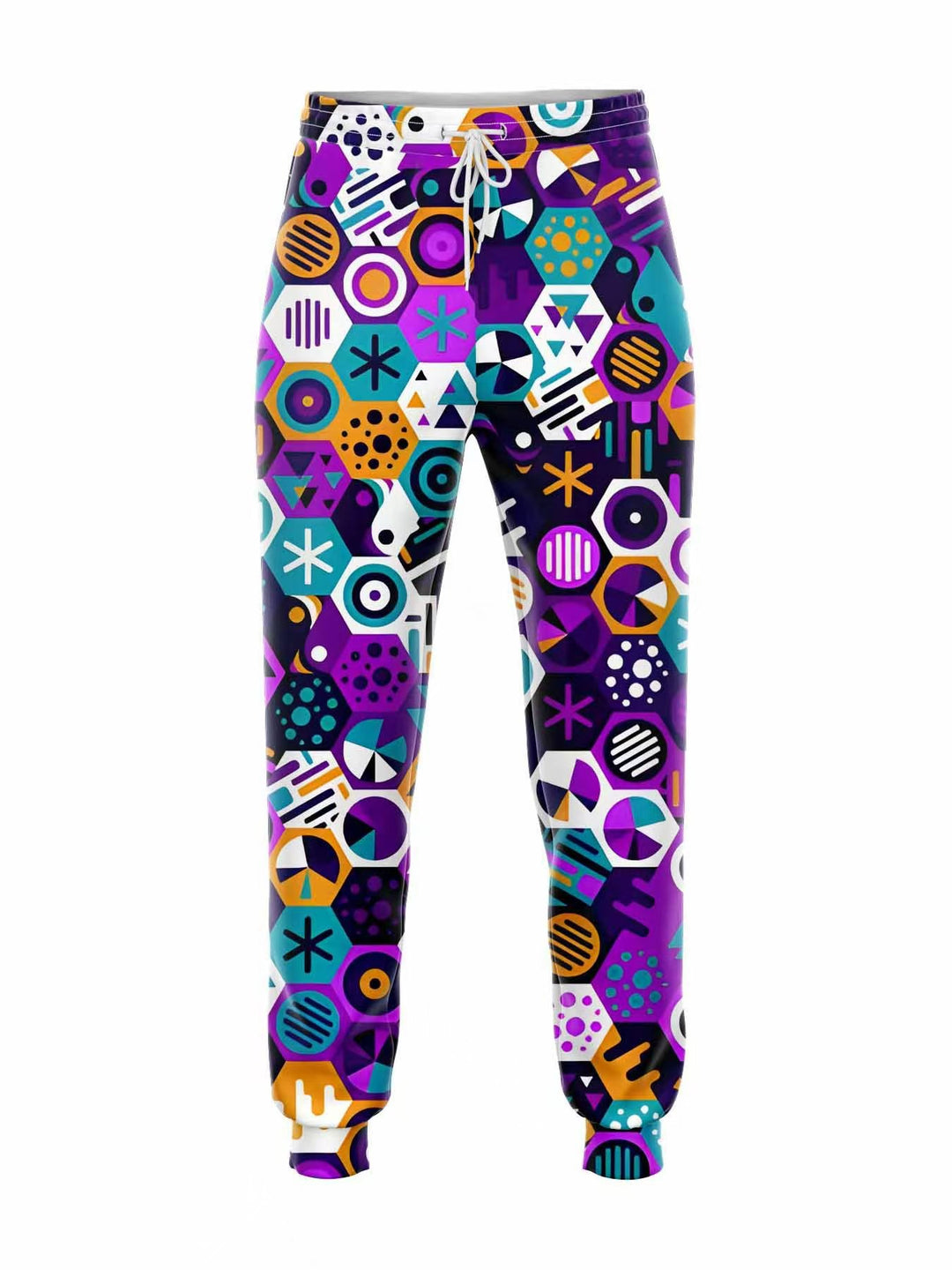 Women Fashionable Jogging Pants with Feather Pattern Mune Fashion