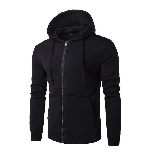 Men's slim-fit zip hoodie jacket with soft fleece lining and kangaroo pockets Mune Fashion