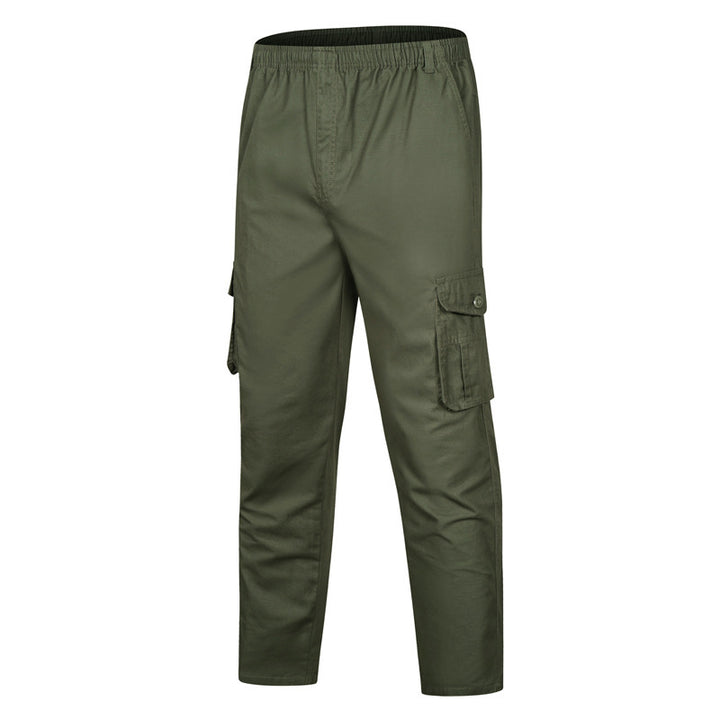 Men's loosely fitting cargo pants with elastic waistband and multiple pockets Mune Fashion