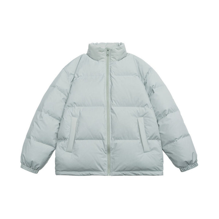 Unisex Oversize Quilted Winter Jacket with Stand Collar, Full Zip and Elastic Cuffs Mune Fashion