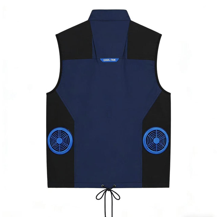 Unisex nan battery-operated cooling vest with integrated fans and reflective safety stripe Mune Fashion