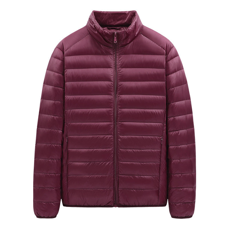 Men's nan ultralight quilted jacket with stand-up collar and full-length zipper Mune Fashion
