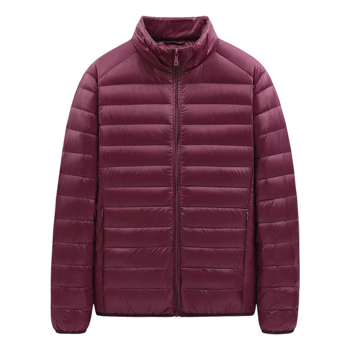 Men's nan ultralight quilted jacket with stand-up collar and full-length zipper Mune Fashion