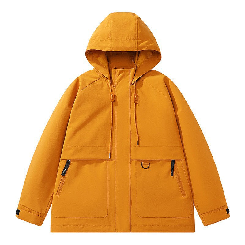 Unisex lightweight wind and water-resistant hooded jacket in minimalist utility style Mune Fashion