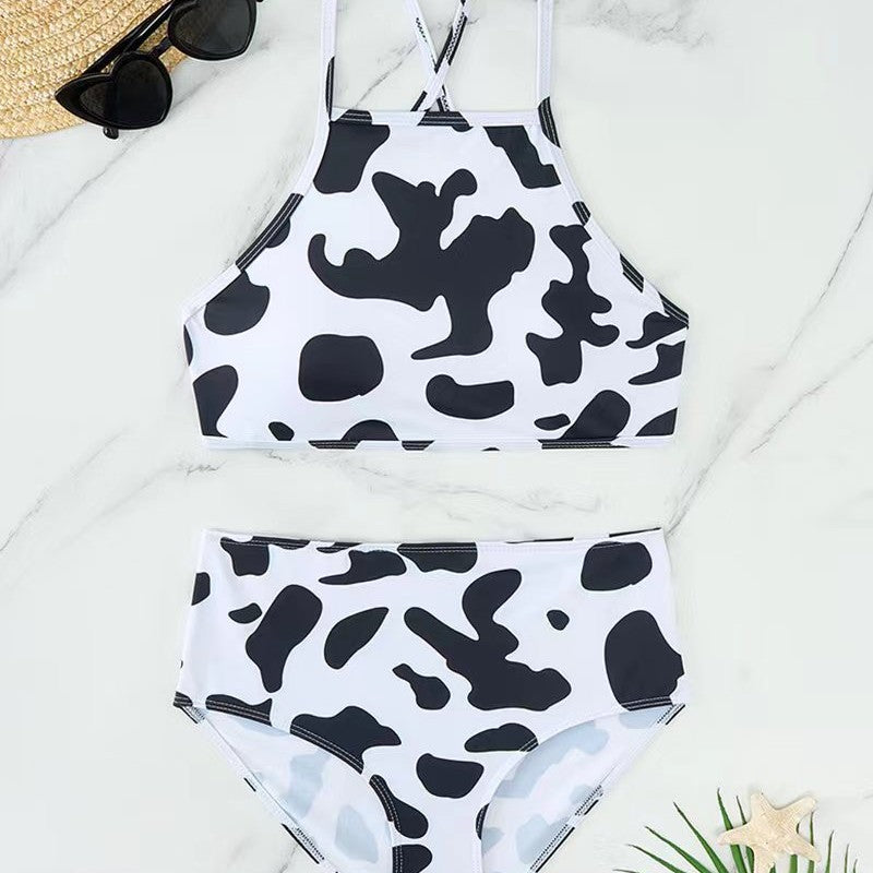 Women's High-Cut Bikini with Creative Pattern Mune Fashion