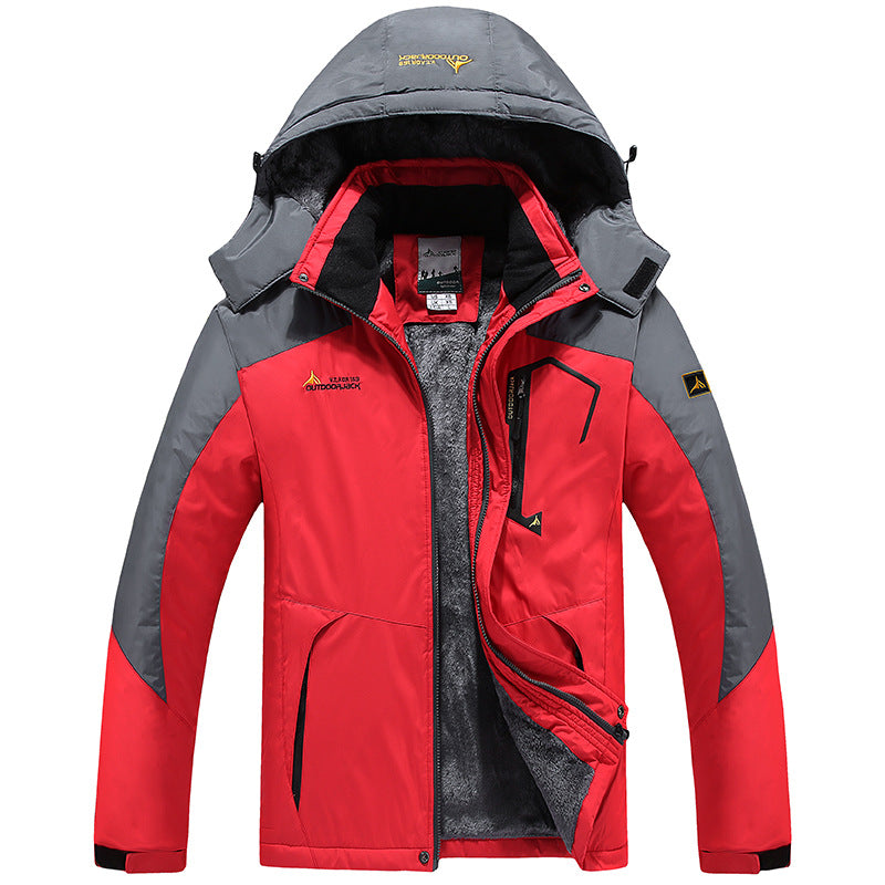 Men's Modular Thermal Outdoor Jacket with Teddy Fleece and Removable Hood Mune Fashion