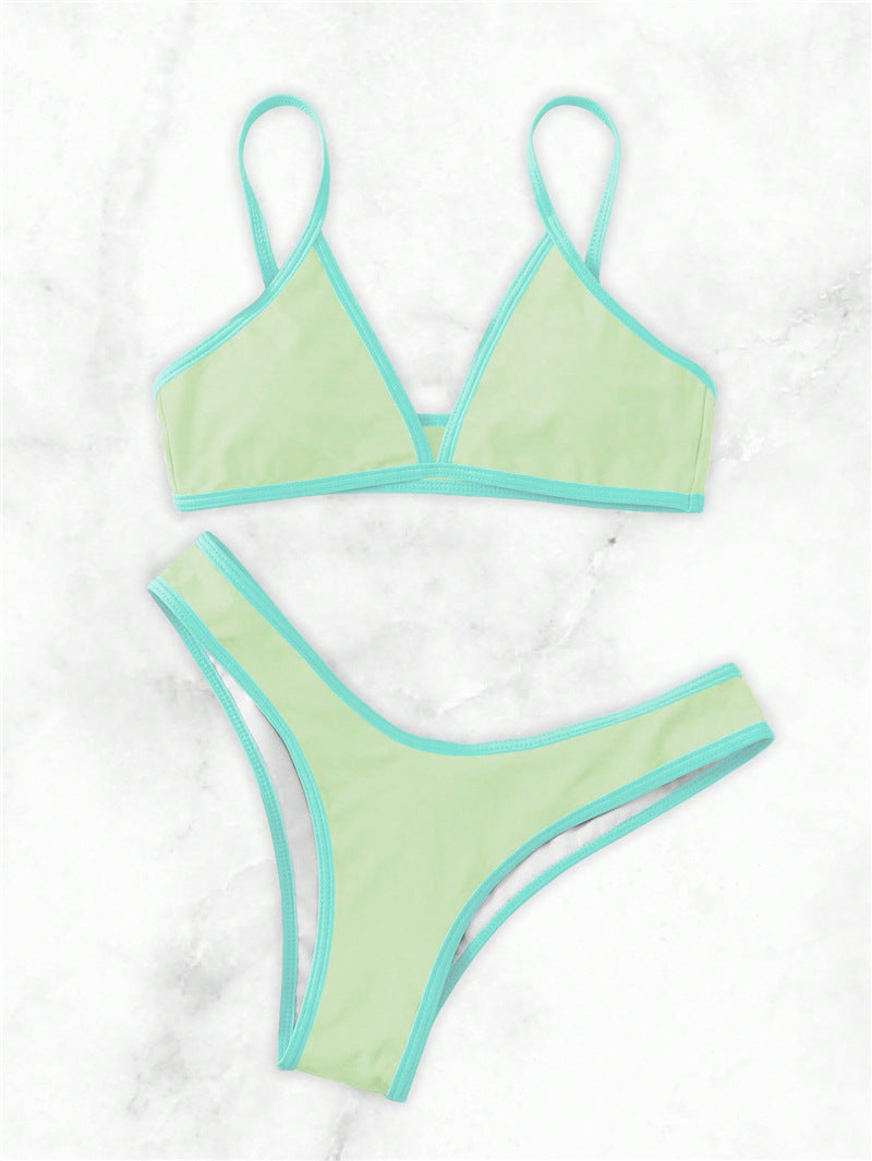 Ladies bikini set with sporty cut and trendy contrast details Mune Fashion