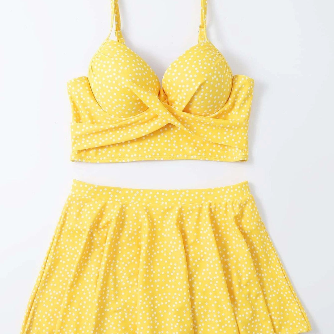 Women's tankini set with playful skirt and padded top Mune Fashion