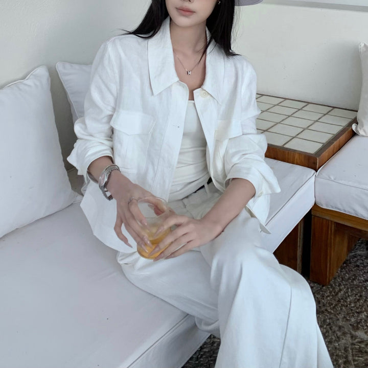 Women Casual and Stylish Linen Jacket Mune Fashion