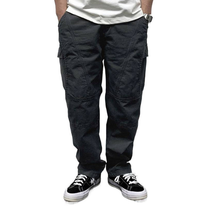 Men's Casual Baggy Cargo Pants with Knee Inserts, Multi-Pockets and Workwear Details Mune Fashion