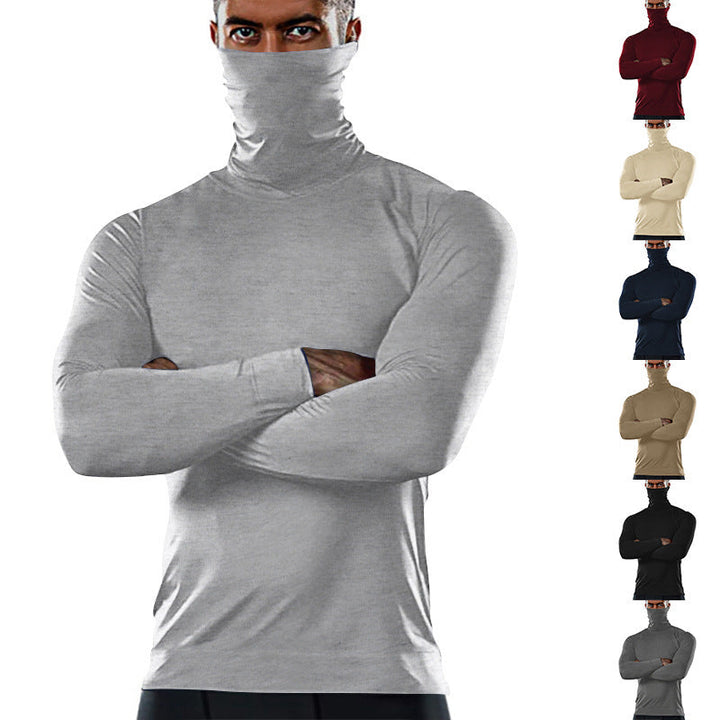 Men's Functional Shirt with High Collar and Innovative Moisture Management Mune