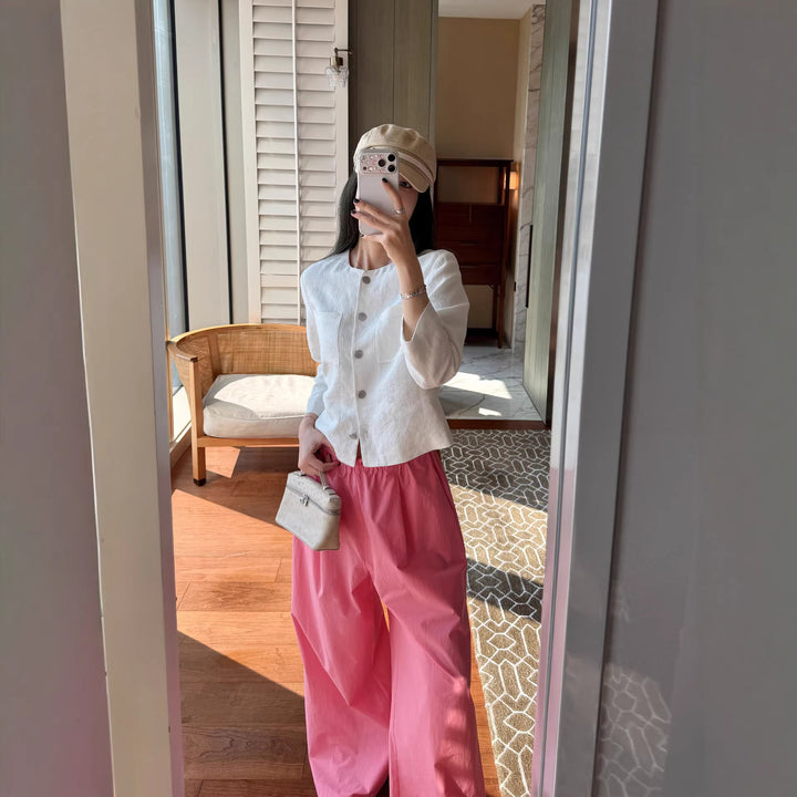 Women Stylish Short Sleeve Jacket Mune Fashion