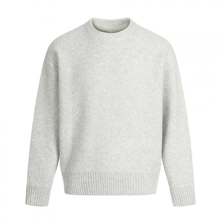 Unisex Oversize fine knit sweater with round neck, cropped hem and raglan sleeves Mune Fashion