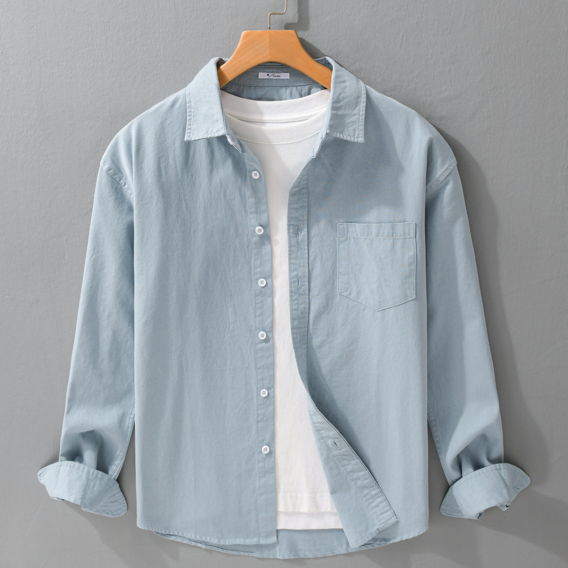 Men's Casual Layering Shirt in Overshirt Style with Soft Cotton Feel and Chest Pocket Mune Fashion
