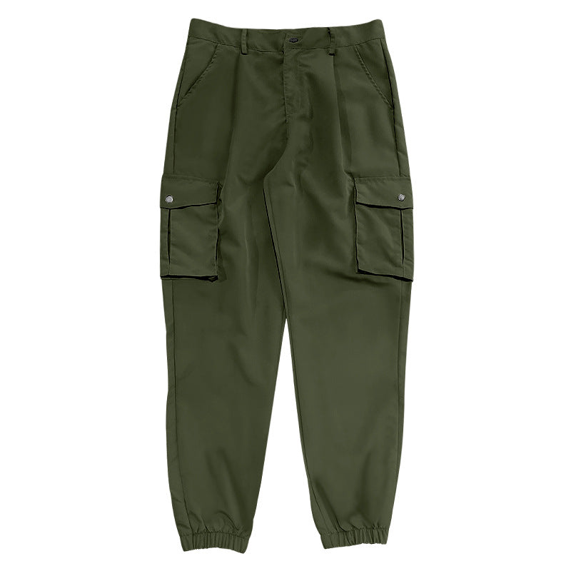 Men's tapered cargo pants in work look with patch pockets and elastic ankle cuffs Mune Fashion
