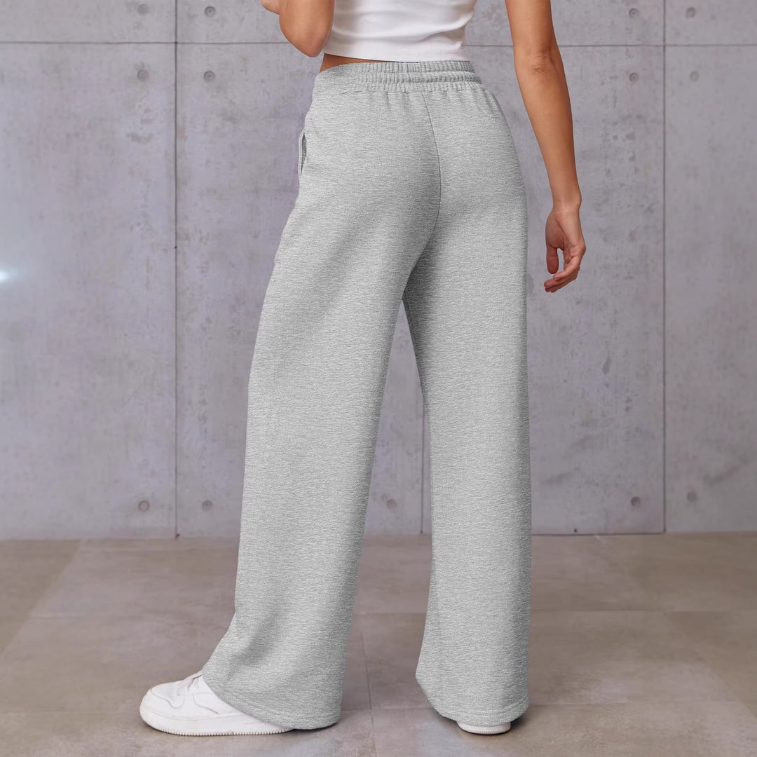 Women nan High-Waist Relax leisure pants with double ribbed waistband, visible crease and wide leg Mune Fashion