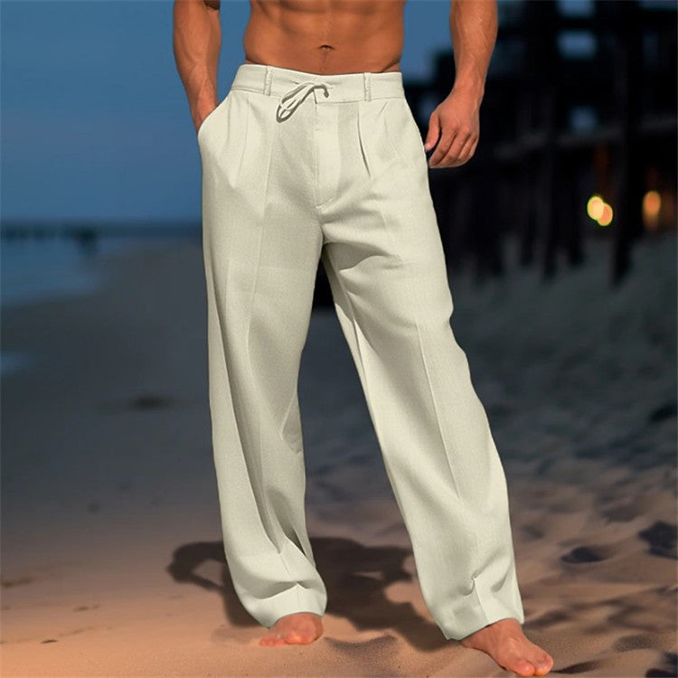 Men's elegant casual pants with a relaxed fit and adjustable waistband Mune Fashion