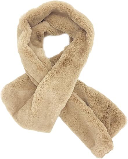 Ladies Luxurious Faux Fur Stole with Pocket Slot and Soft Thermal Lining Mune Fashion