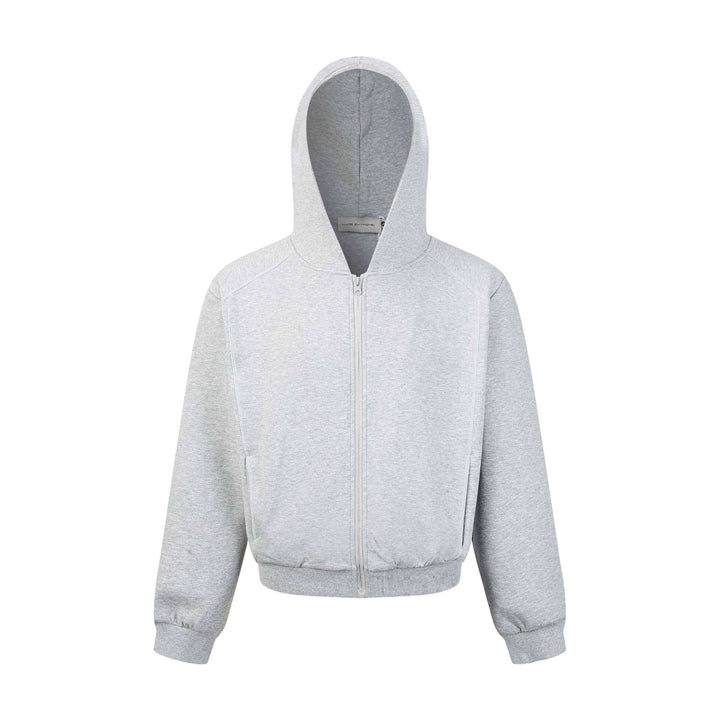 Unisex Hooded Sweat Jacket with Full-Length Zipper and Ribbed Hem Mune Fashion