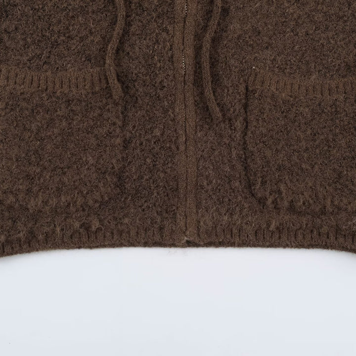Women's Teddy Fleece Vest with Hood, Zipper and Patch Pockets Mune Fashion
