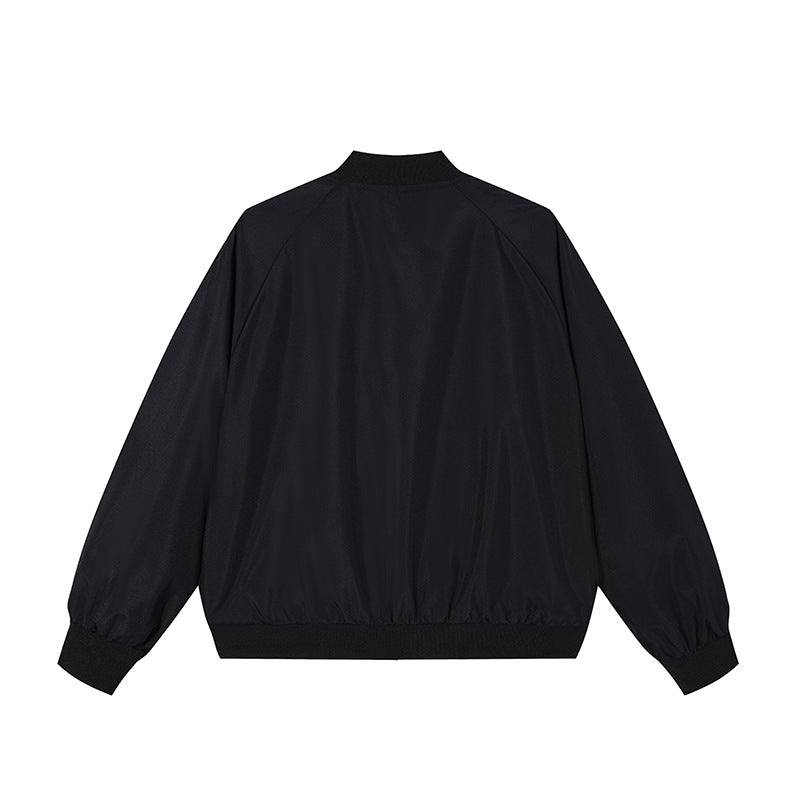 Men's Lightweight Bomber Transitional Jacket with Raglan Sleeves, Ribbed Hem & Windproof Shell Mune Fashion