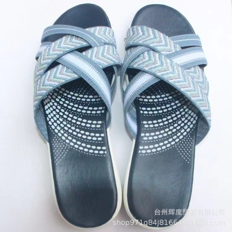 Women's Braided Comfort Slippers with Ergonomic Footbed Mune Fashion