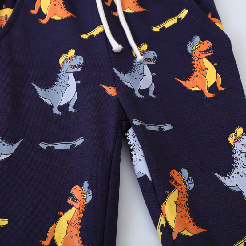 Boys jogging pants with friendly dinosaur design Mune Fashion