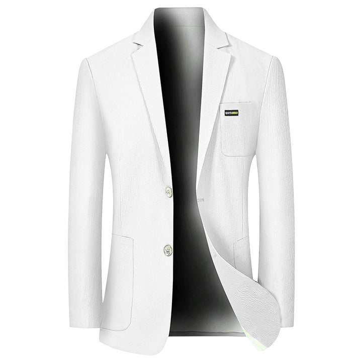Men's Modern Stretch Business Blazer with Slim Fit and Patch Pockets Mune Fashion