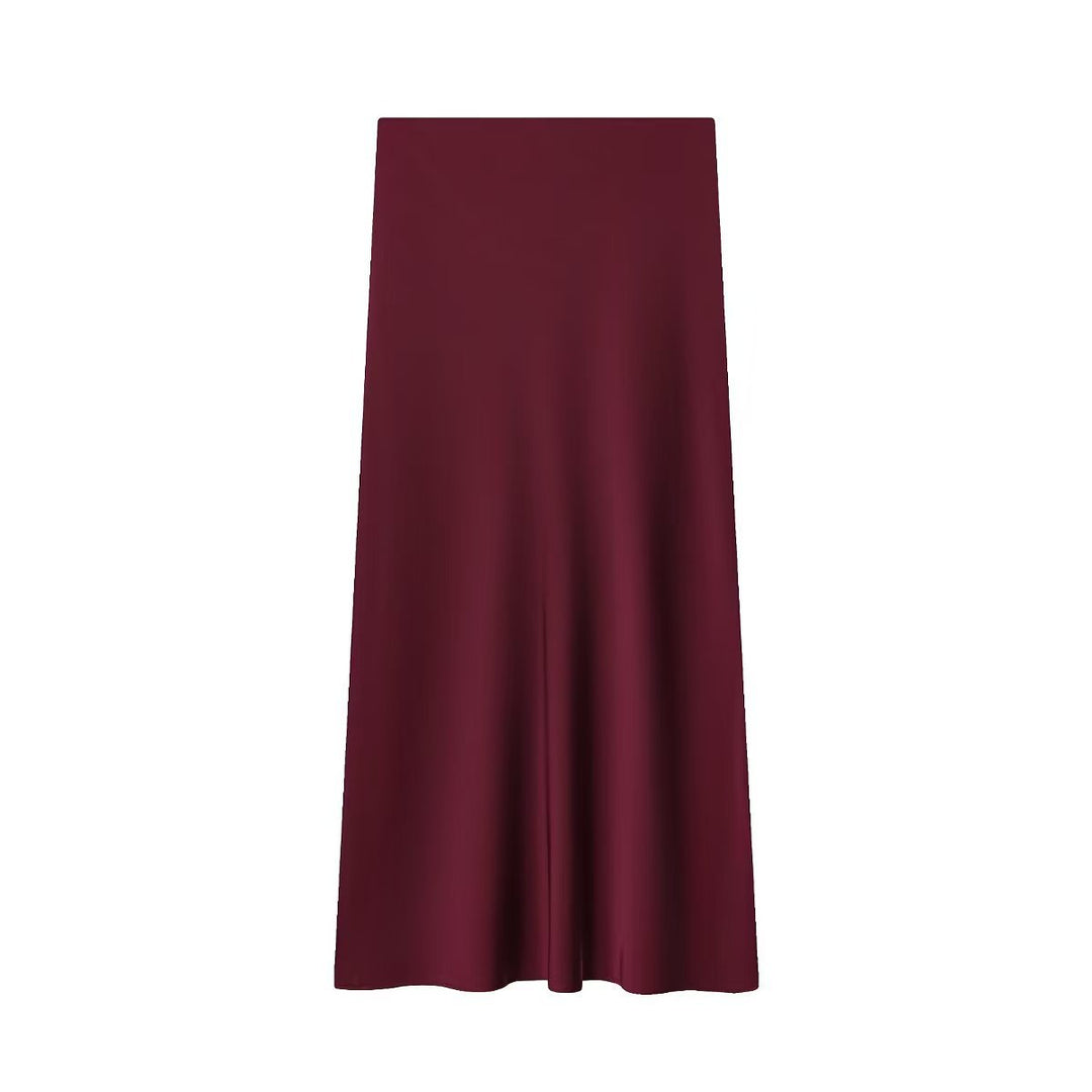 Women's flowing maxi skirt with high waist and flattering A-line cut Mune Fashion