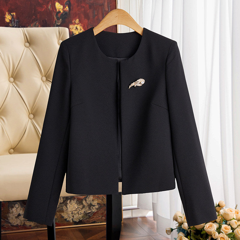Women Elegant Blazer Jacket with Chic Closure Mune Fashion