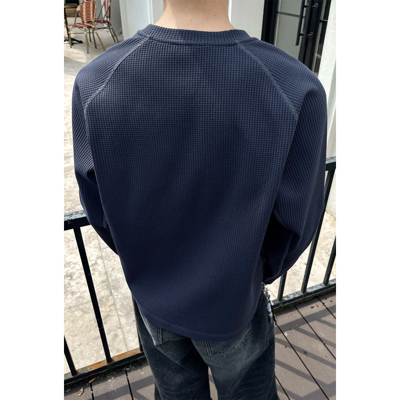 Men's Fashionable Sweatshirt with Textured Design Mune Fashion