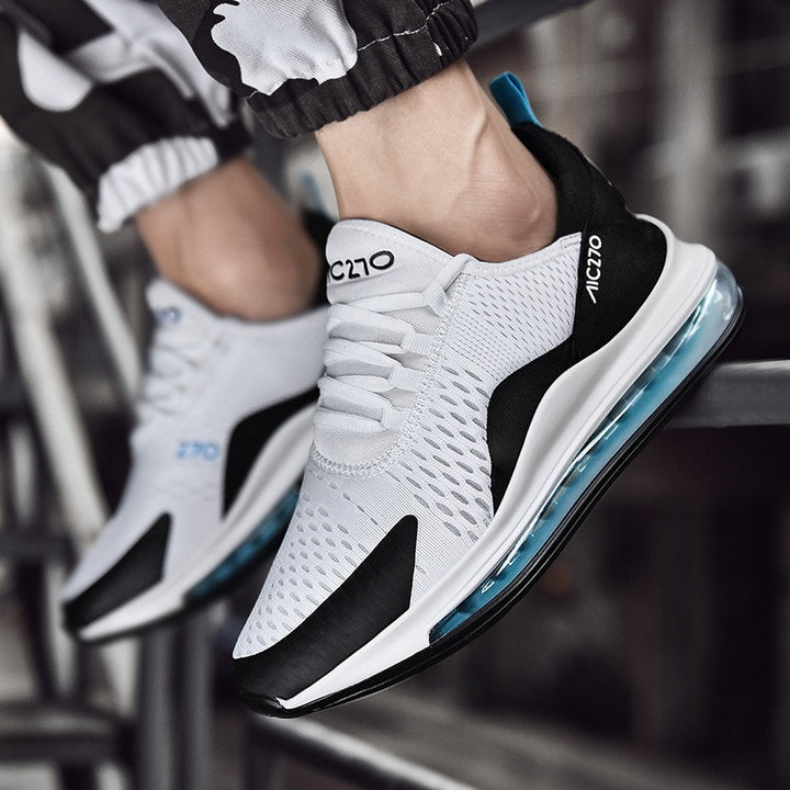 Men's Modern Air-Cushion City-Run Sneaker with Ventilated Mesh and TPU Support Structure Mune Fashion