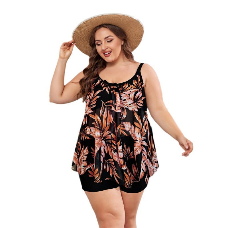 Women’s beach dress with floral design and elastic waistband Mune Fashion