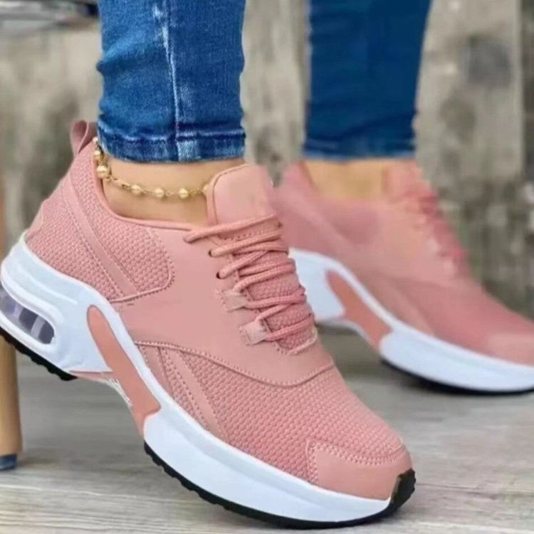 Women's Fashion Platform Sneakers with Air Chamber and Knit Mesh Mune Fashion