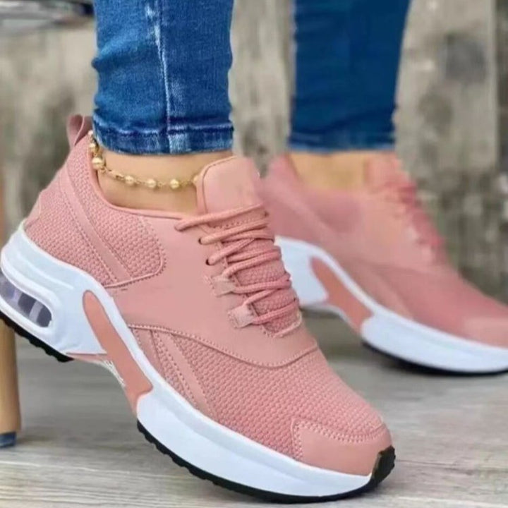 Women's Fashion Platform Sneakers with Air Chamber and Knit Mesh Mune Fashion