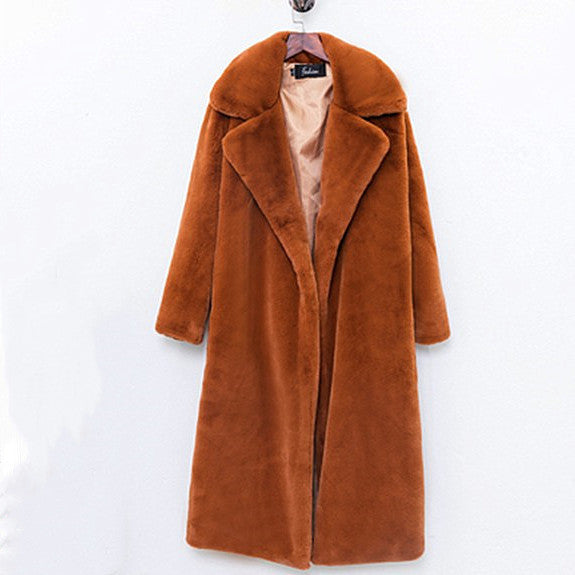 Women's Long-Haired Coat In Luxurious Teddy Style Mune