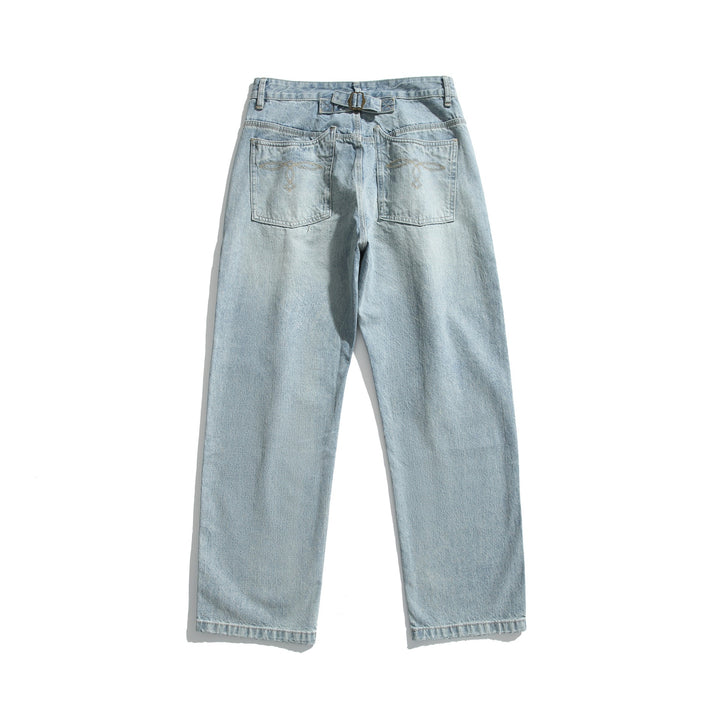 Women's Straight-Cut Jeans with High Waist and Relaxed Fit Made of Lightweight Denim Mune Fashion