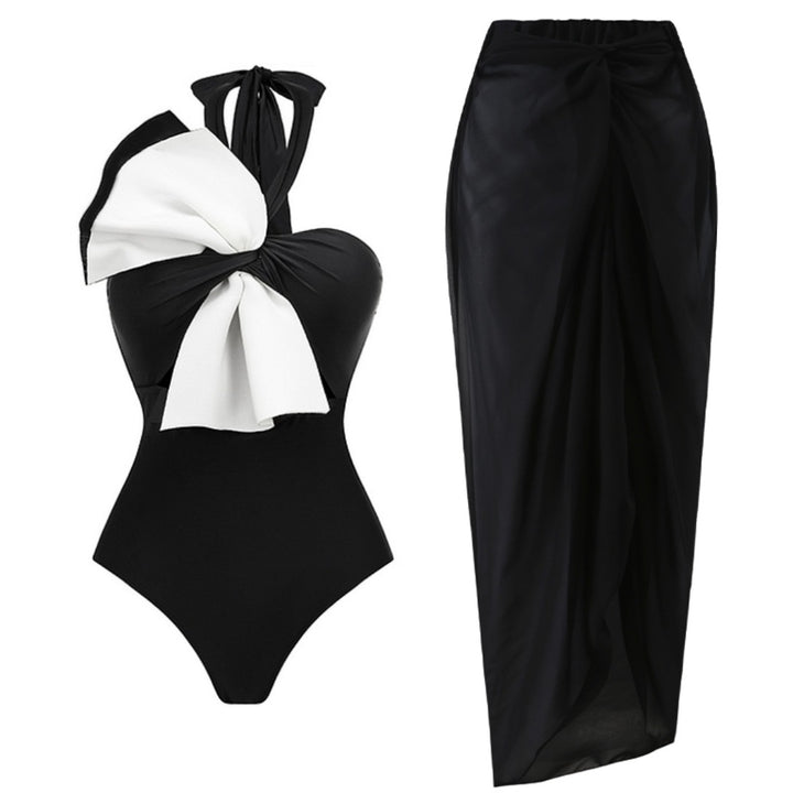 Ladies one-piece swimsuit with extravagant draping Mune Fashion