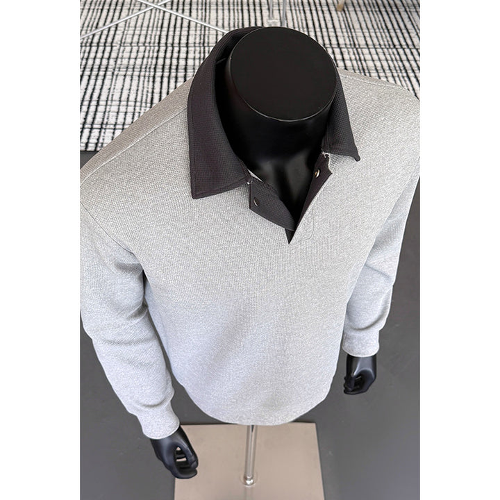 Men's Fashionable Polo Sweater Mune Fashion